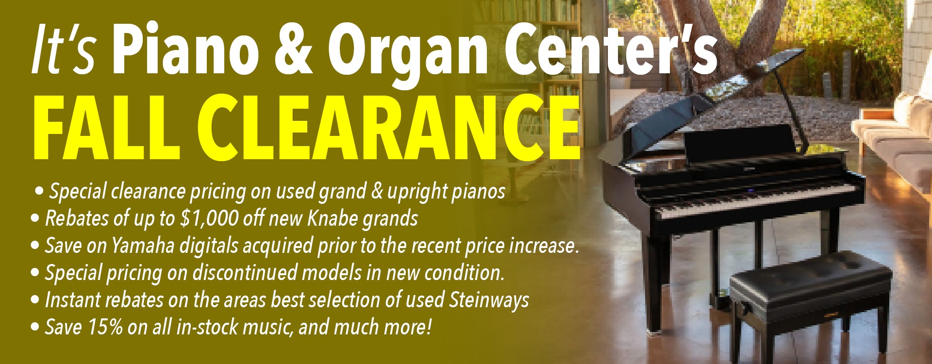Fall Piano Clearance